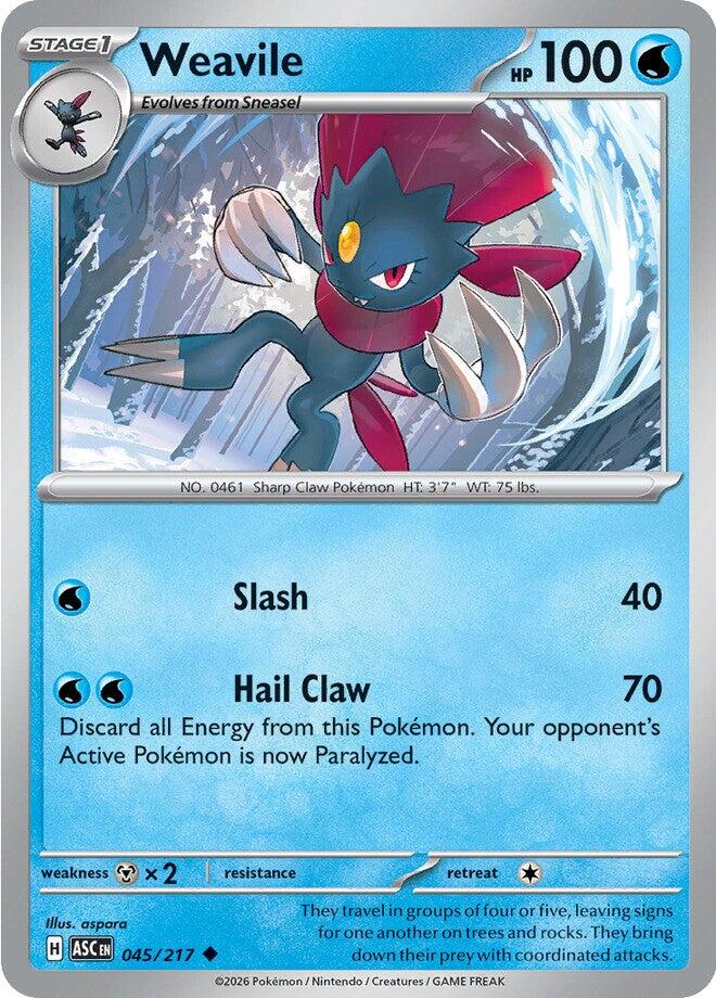 Weavile (045/217) [Mega Evolution: Ascended Heroes] | Exor Games Dartmouth
