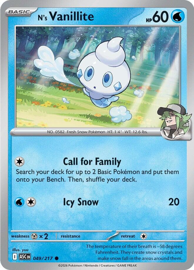 N's Vanillite (049/217) [Mega Evolution: Ascended Heroes] | Exor Games Dartmouth