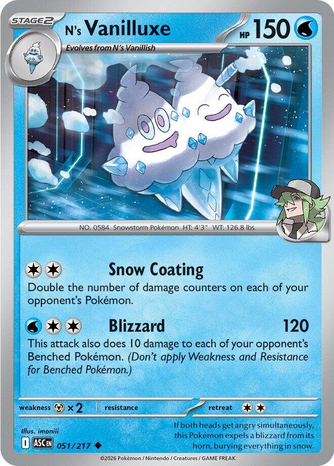 N's Vanilluxe (051/217) [Mega Evolution: Ascended Heroes] | Exor Games Dartmouth