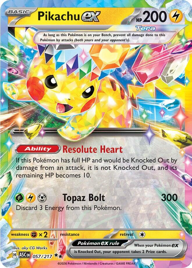 Pikachu ex (057/217) [Mega Evolution: Ascended Heroes] | Exor Games Dartmouth