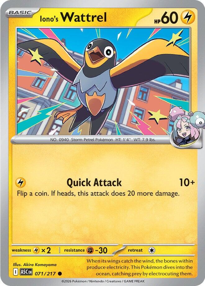 Iono's Wattrel (071/217) [Mega Evolution: Ascended Heroes] | Exor Games Dartmouth