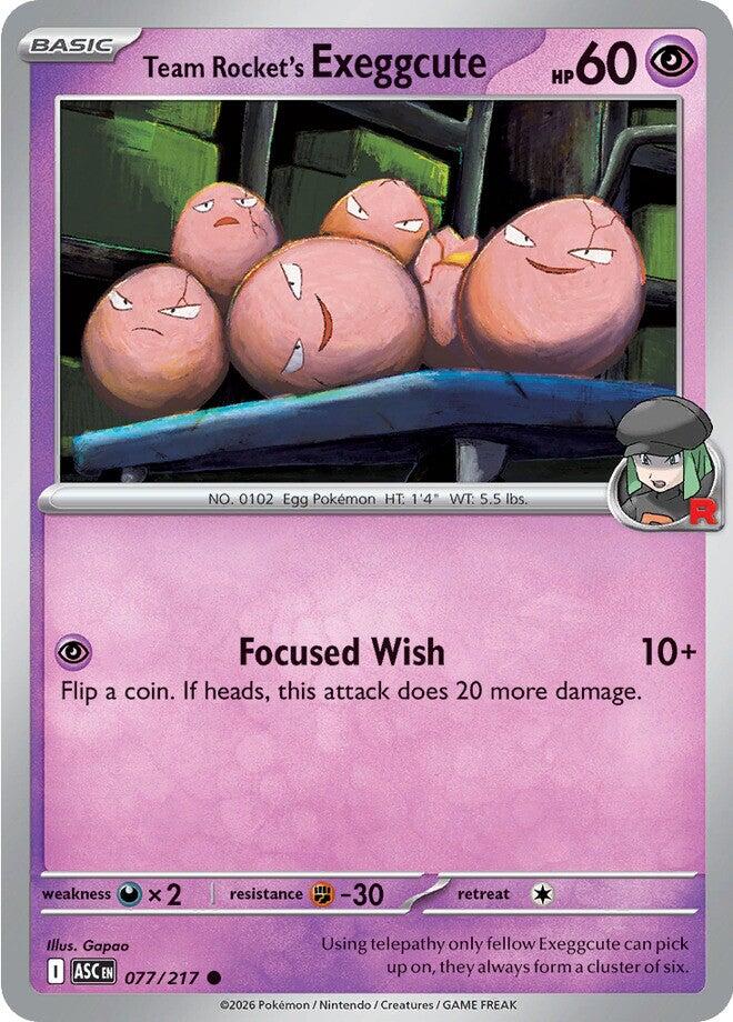 Team Rocket's Exeggcute (077/217) [Mega Evolution: Ascended Heroes] | Exor Games Dartmouth