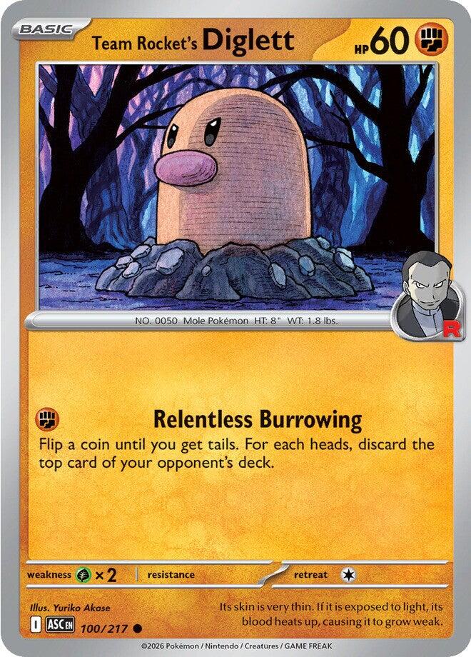 Team Rocket's Diglett (100/217) [Mega Evolution: Ascended Heroes] | Exor Games Dartmouth