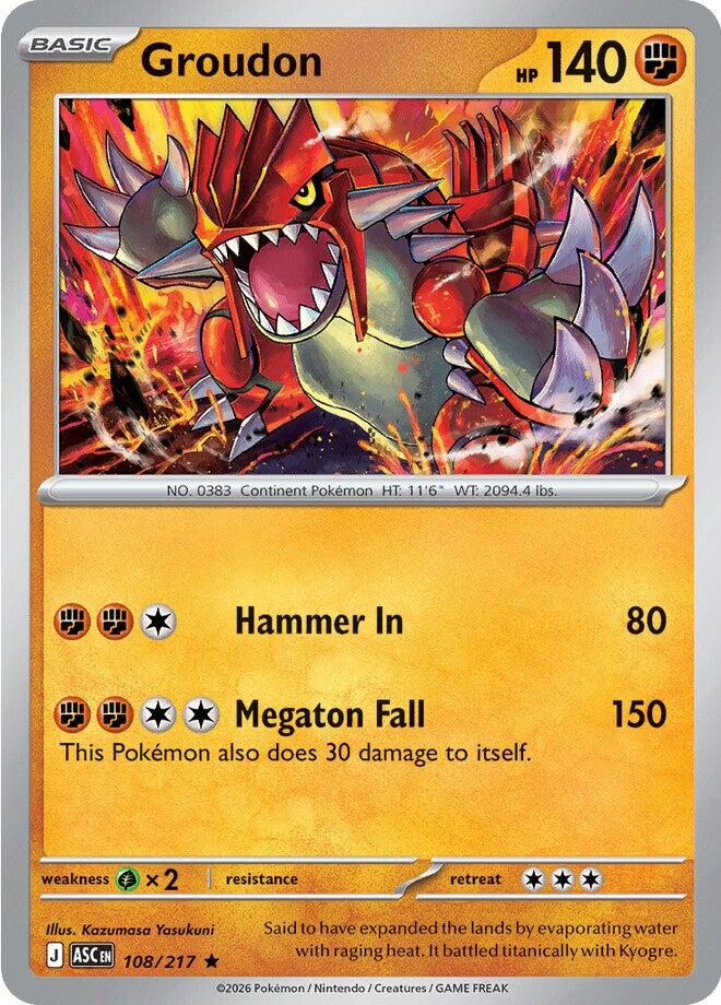 Groudon (108/217) [Mega Evolution: Ascended Heroes] | Exor Games Dartmouth