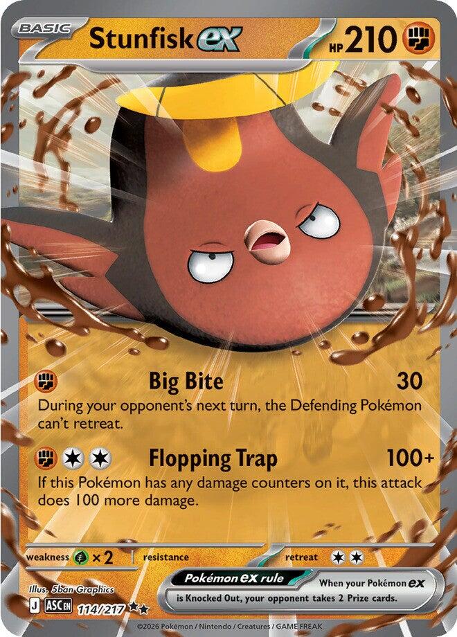 Stunfisk ex (114/217) [Mega Evolution: Ascended Heroes] | Exor Games Dartmouth