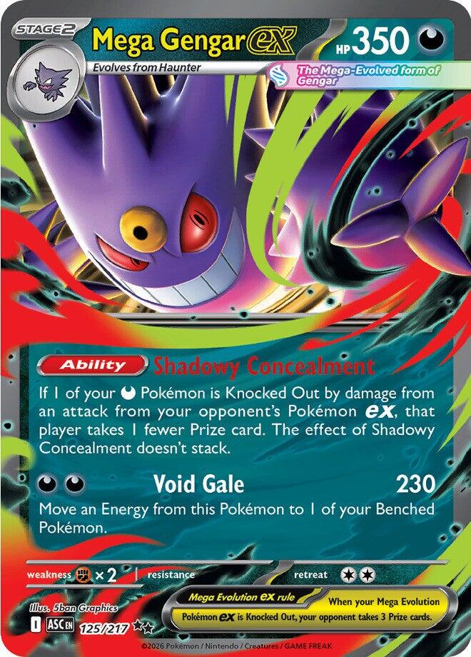 Mega Gengar ex (125/217) [Mega Evolution: Ascended Heroes] | Exor Games Dartmouth