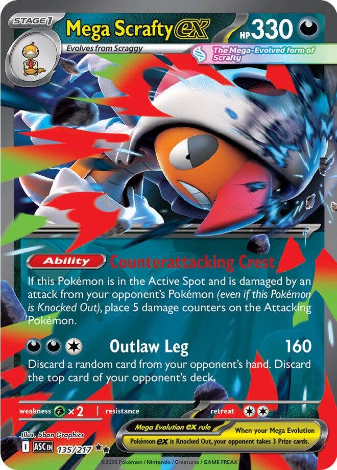 Mega Scrafty ex (135/217) [Mega Evolution: Ascended Heroes] | Exor Games Dartmouth