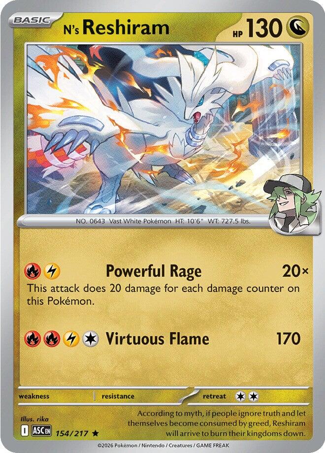 N's Reshiram (154/217) [Mega Evolution: Ascended Heroes] | Exor Games Dartmouth