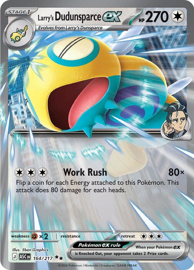 Larry's Dudunsparce ex (164/217) [Mega Evolution: Ascended Heroes] | Exor Games Dartmouth