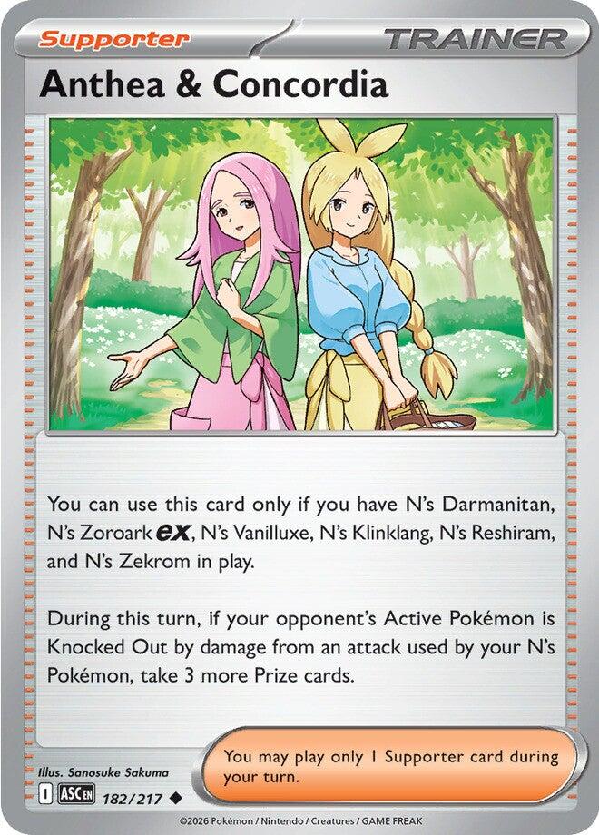 Anthea & Concordia (182/217) (Reverse Holo) [Mega Evolution: Ascended Heroes] | Exor Games Dartmouth
