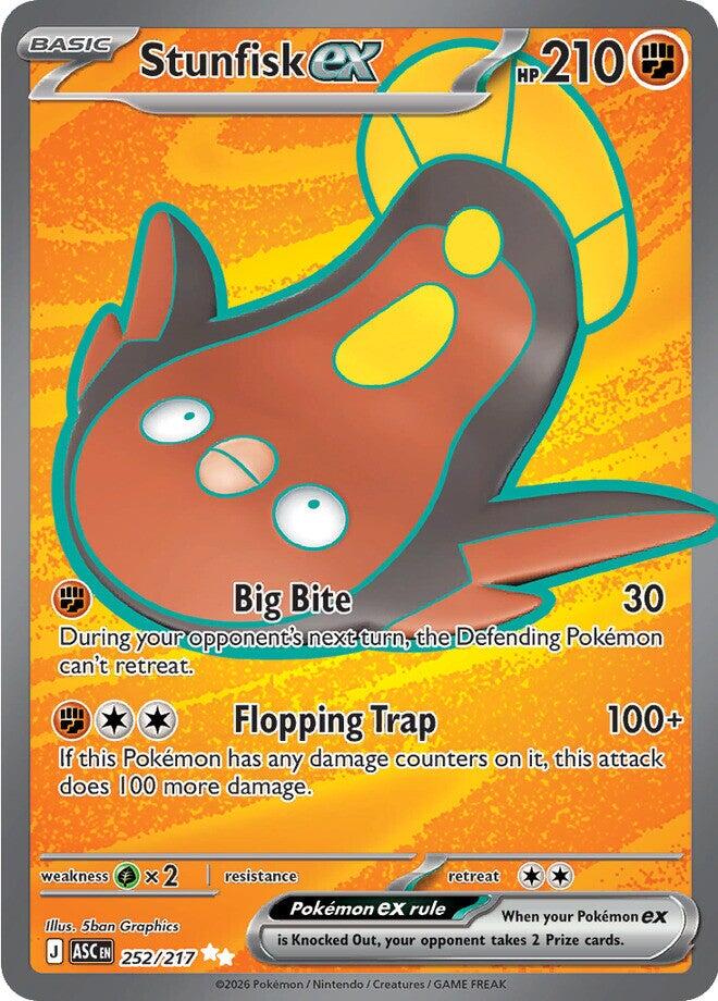 Stunfisk ex (252/217) [Mega Evolution: Ascended Heroes] | Exor Games Dartmouth