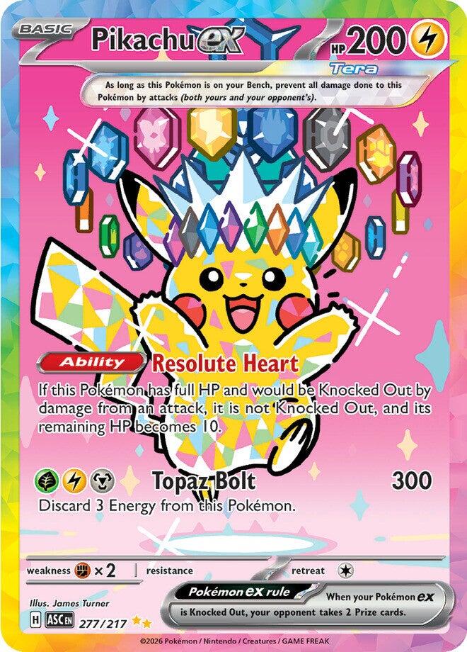 Pikachu ex (277/217) [Mega Evolution: Ascended Heroes] | Exor Games Dartmouth