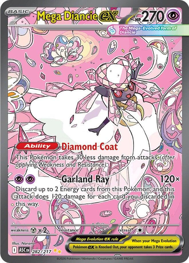 Mega Diancie ex (282/217) [Mega Evolution: Ascended Heroes] | Exor Games Dartmouth