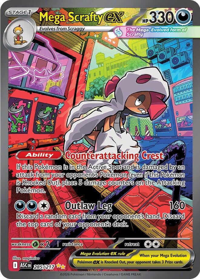 Mega Scrafty ex (285/217) [Mega Evolution: Ascended Heroes] | Exor Games Dartmouth