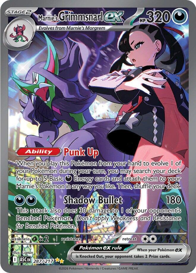 Marnie's Grimmsnarl ex (287/217) [Mega Evolution: Ascended Heroes] | Exor Games Dartmouth