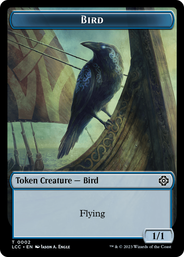 Bird // Merfolk (0003) Double-Sided Token [The Lost Caverns of Ixalan Commander Tokens] | Exor Games Dartmouth