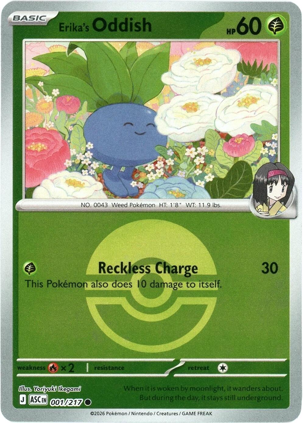 Erika's Oddish (001/217) (Poke Ball) [Mega Evolution: Ascended Heroes] | Exor Games Dartmouth