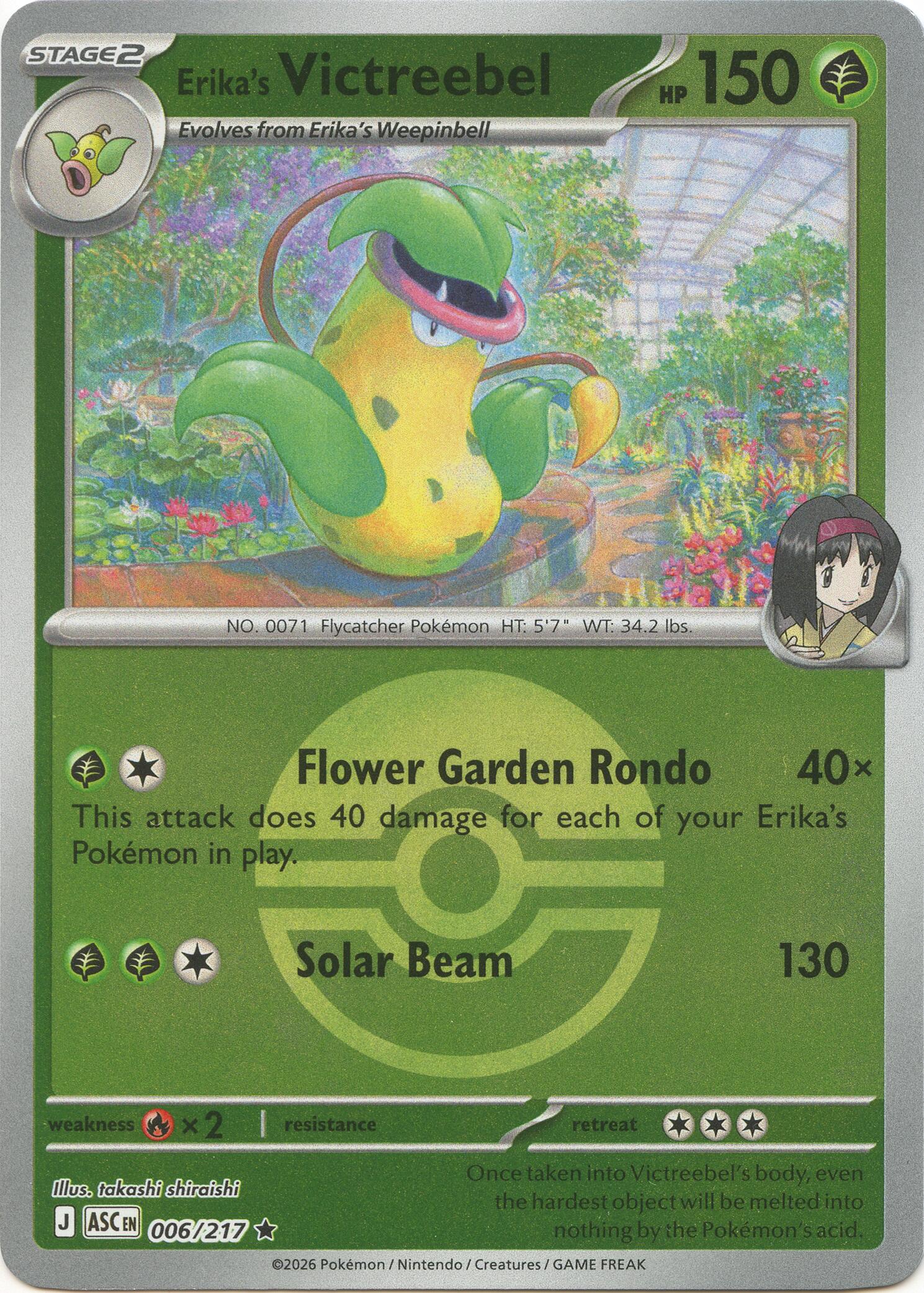 Erika's Victreebel (006/217) (Poke Ball) [Mega Evolution: Ascended Heroes] | Exor Games Dartmouth