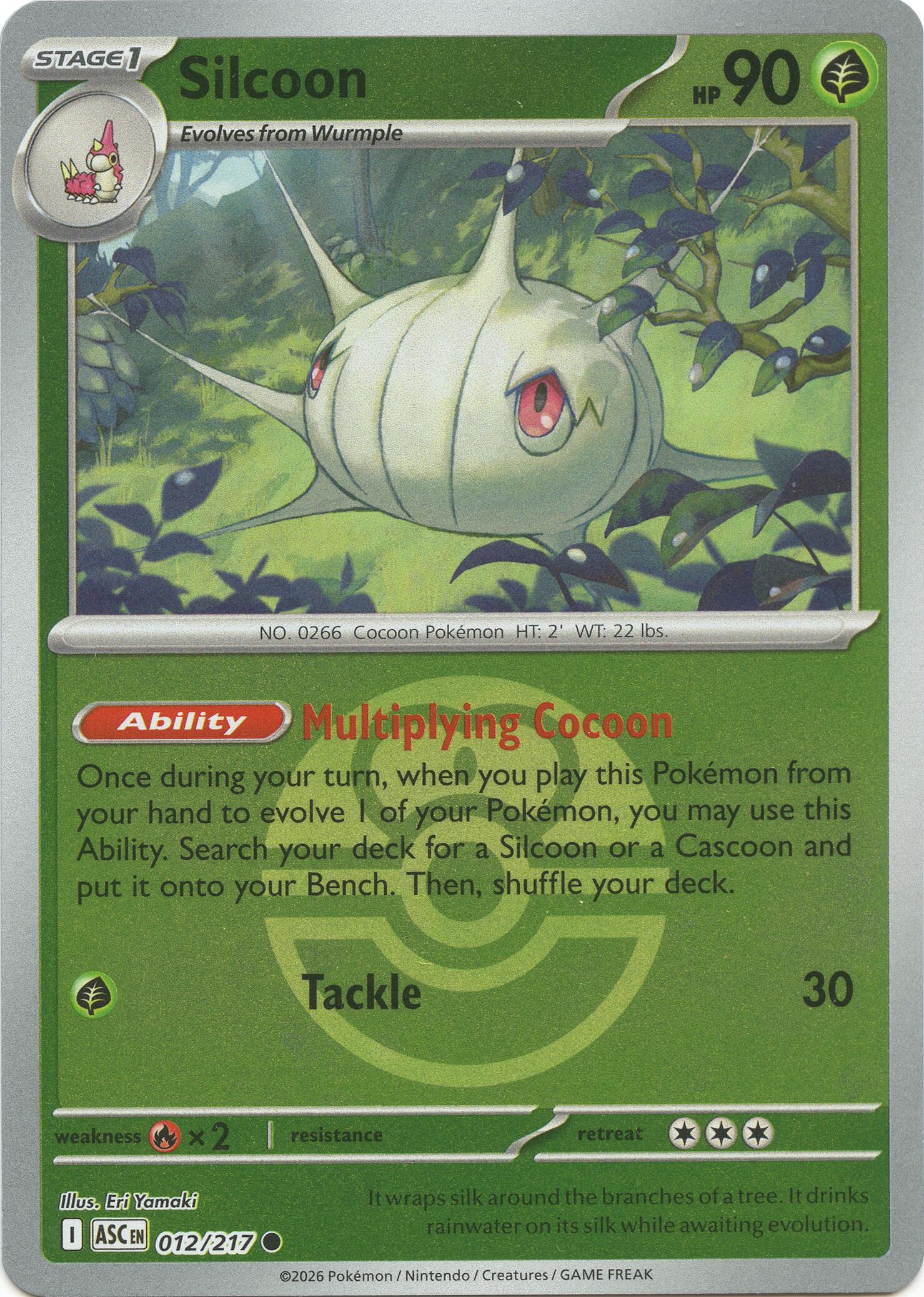 Silcoon (012/217) (Love Ball) [Mega Evolution: Ascended Heroes] | Exor Games Dartmouth