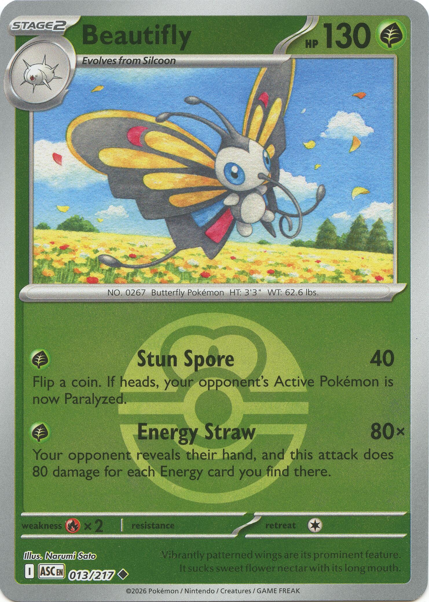 Beautifly (013/217) (Love Ball) [Mega Evolution: Ascended Heroes] | Exor Games Dartmouth
