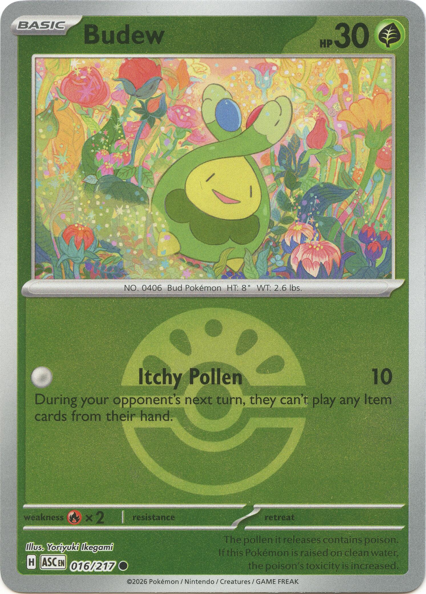 Budew (016/217) (Friend Ball) [Mega Evolution: Ascended Heroes] | Exor Games Dartmouth