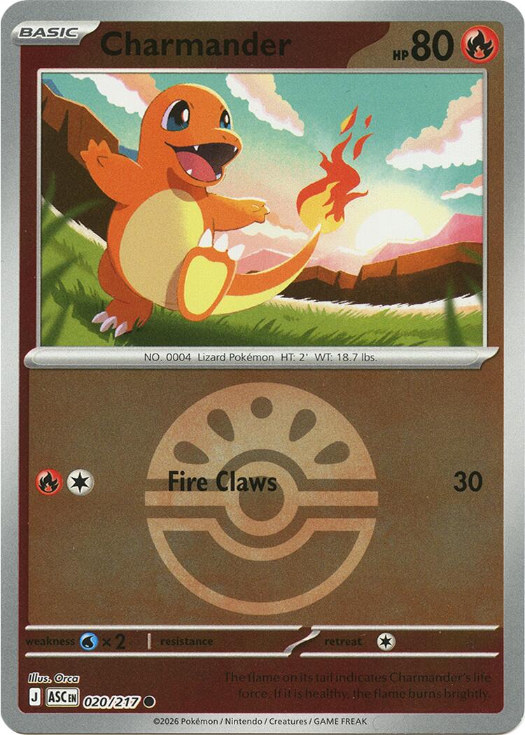 Charmander (020/217) (Quick Ball) [Mega Evolution: Ascended Heroes] | Exor Games Dartmouth