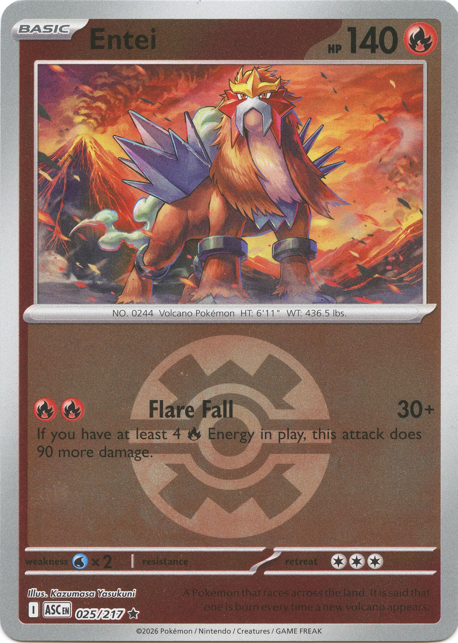 Entei (025/217) (Quick Ball) [Mega Evolution: Ascended Heroes] | Exor Games Dartmouth