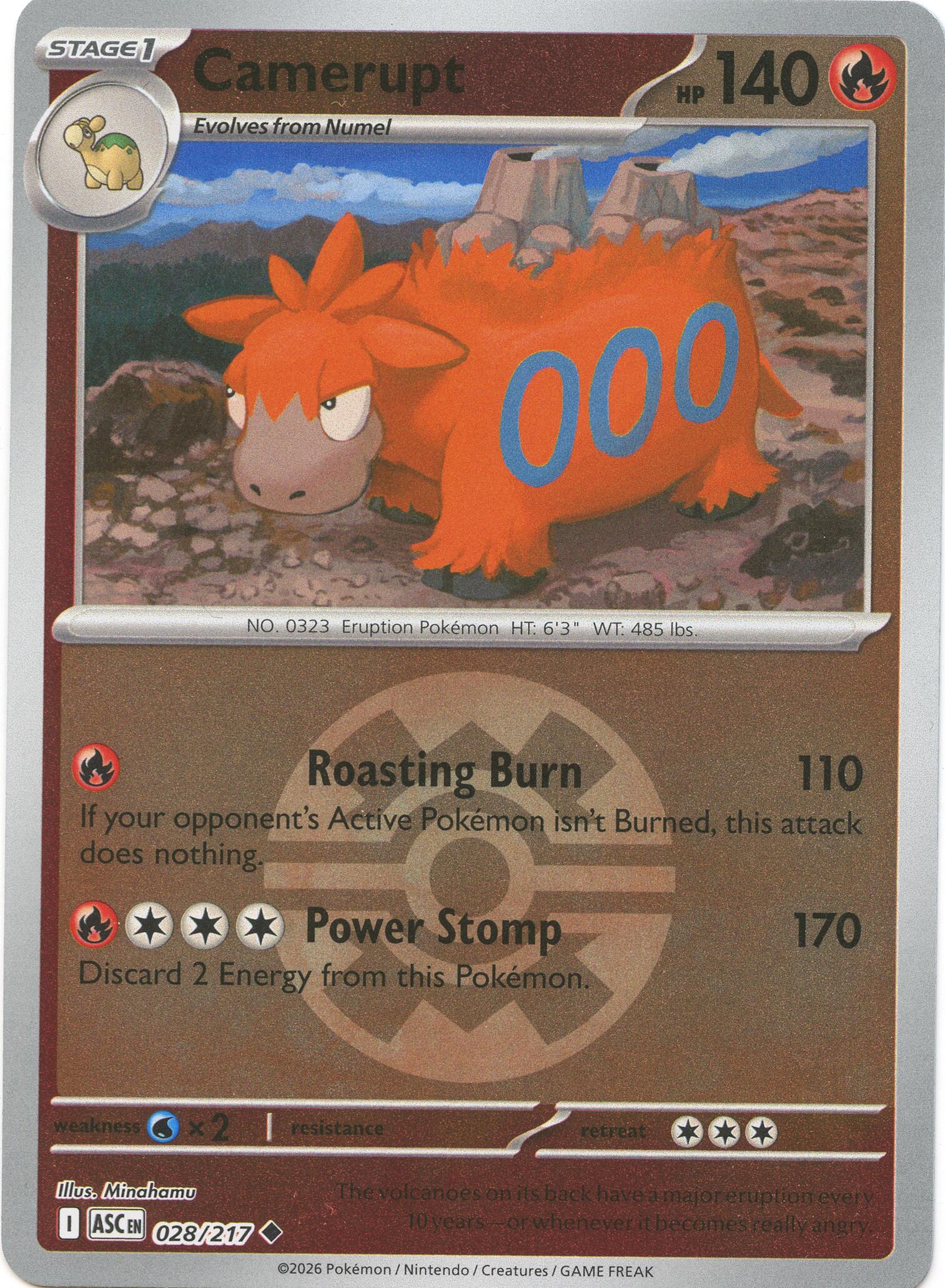 Camerupt (028/217) (Quick Ball) [Mega Evolution: Ascended Heroes] | Exor Games Dartmouth