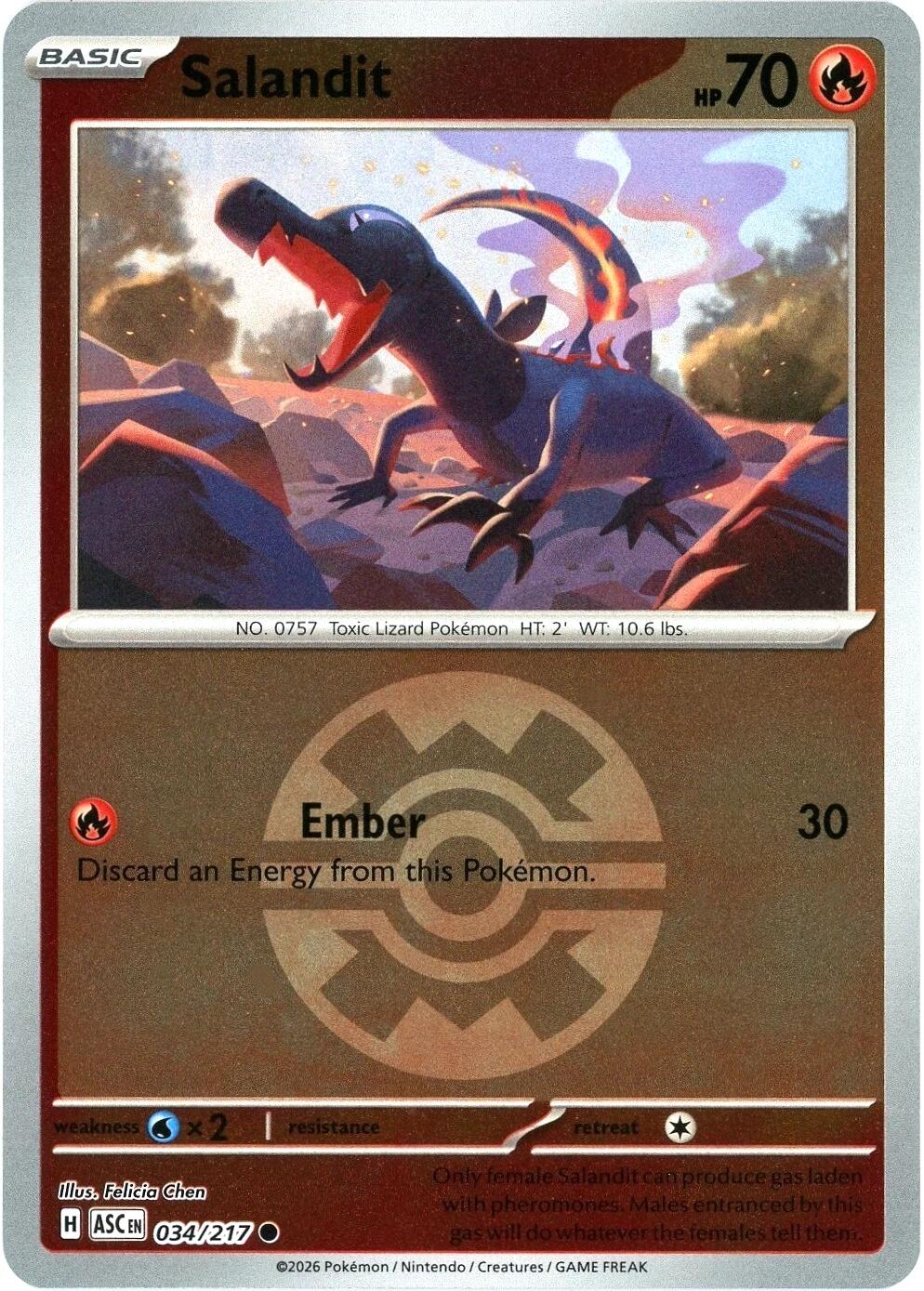 Salandit (034/217) (Quick Ball) [Mega Evolution: Ascended Heroes] | Exor Games Dartmouth