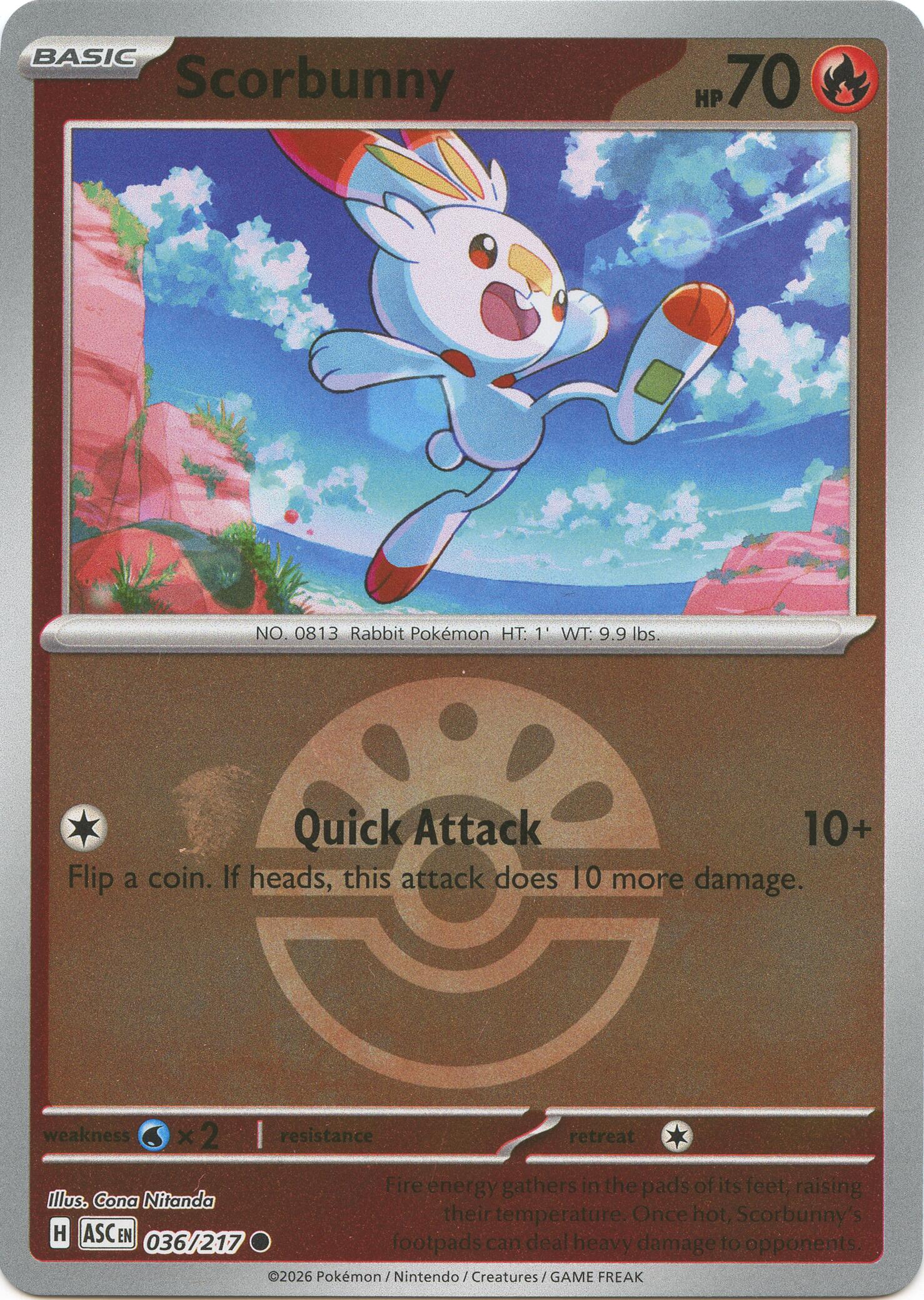 Scorbunny (036/217) (Friend Ball) [Mega Evolution: Ascended Heroes] | Exor Games Dartmouth