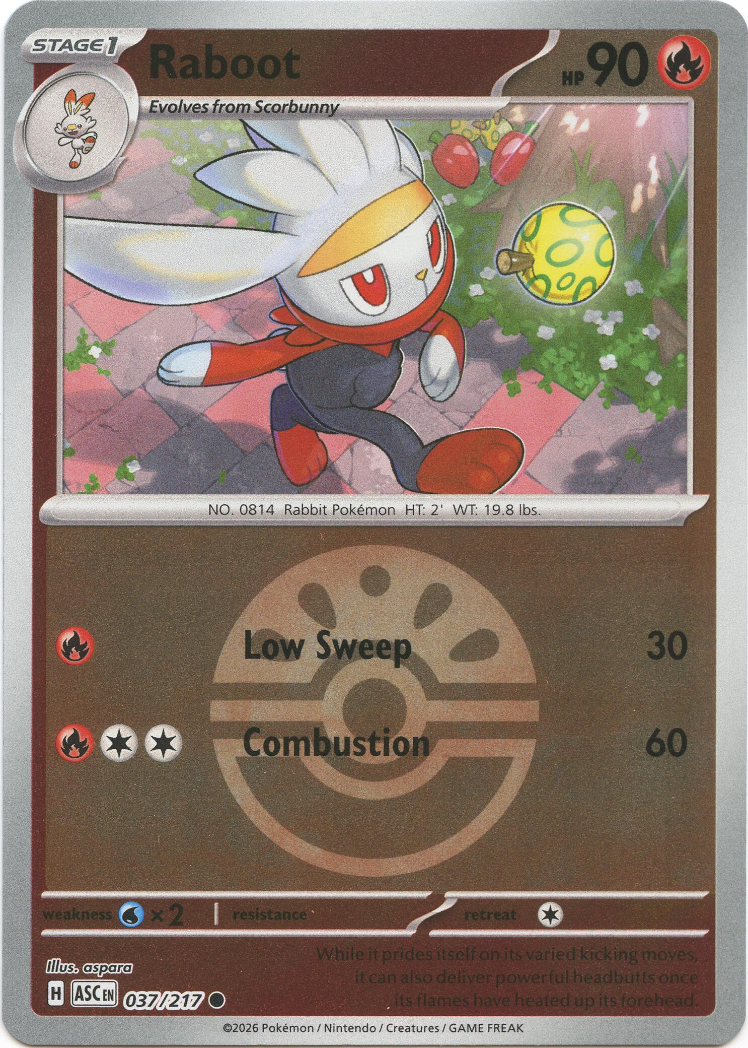 Raboot (037/217) (Friend Ball) [Mega Evolution: Ascended Heroes] | Exor Games Dartmouth