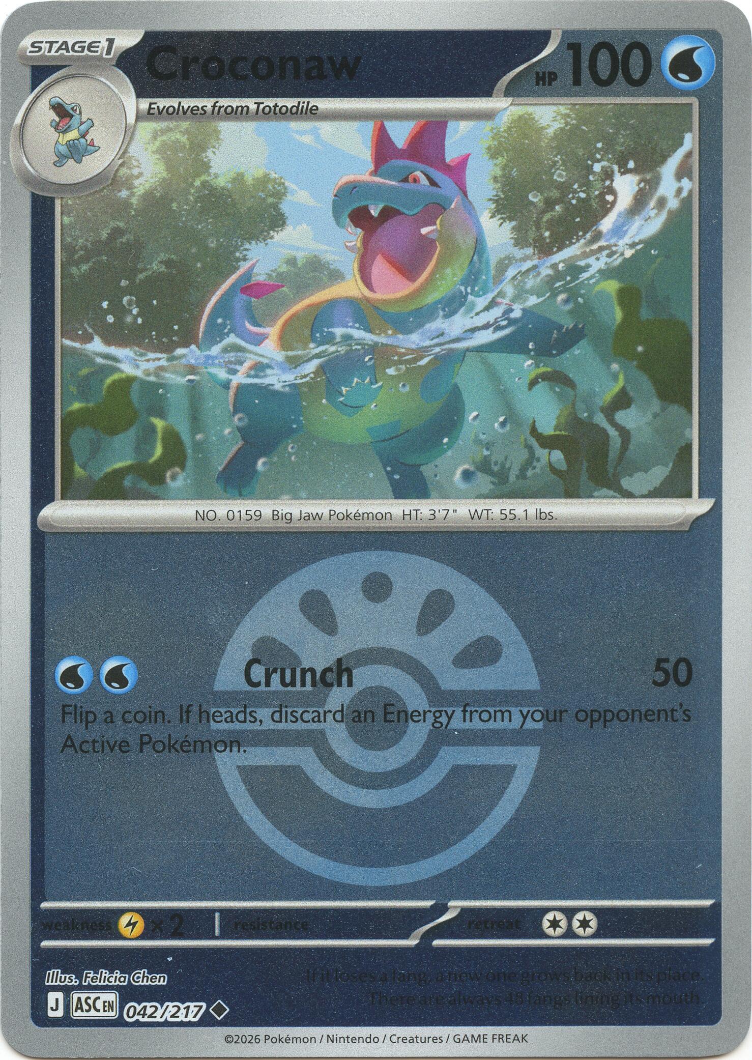 Croconaw (042/217) (Friend Ball) [Mega Evolution: Ascended Heroes] | Exor Games Dartmouth