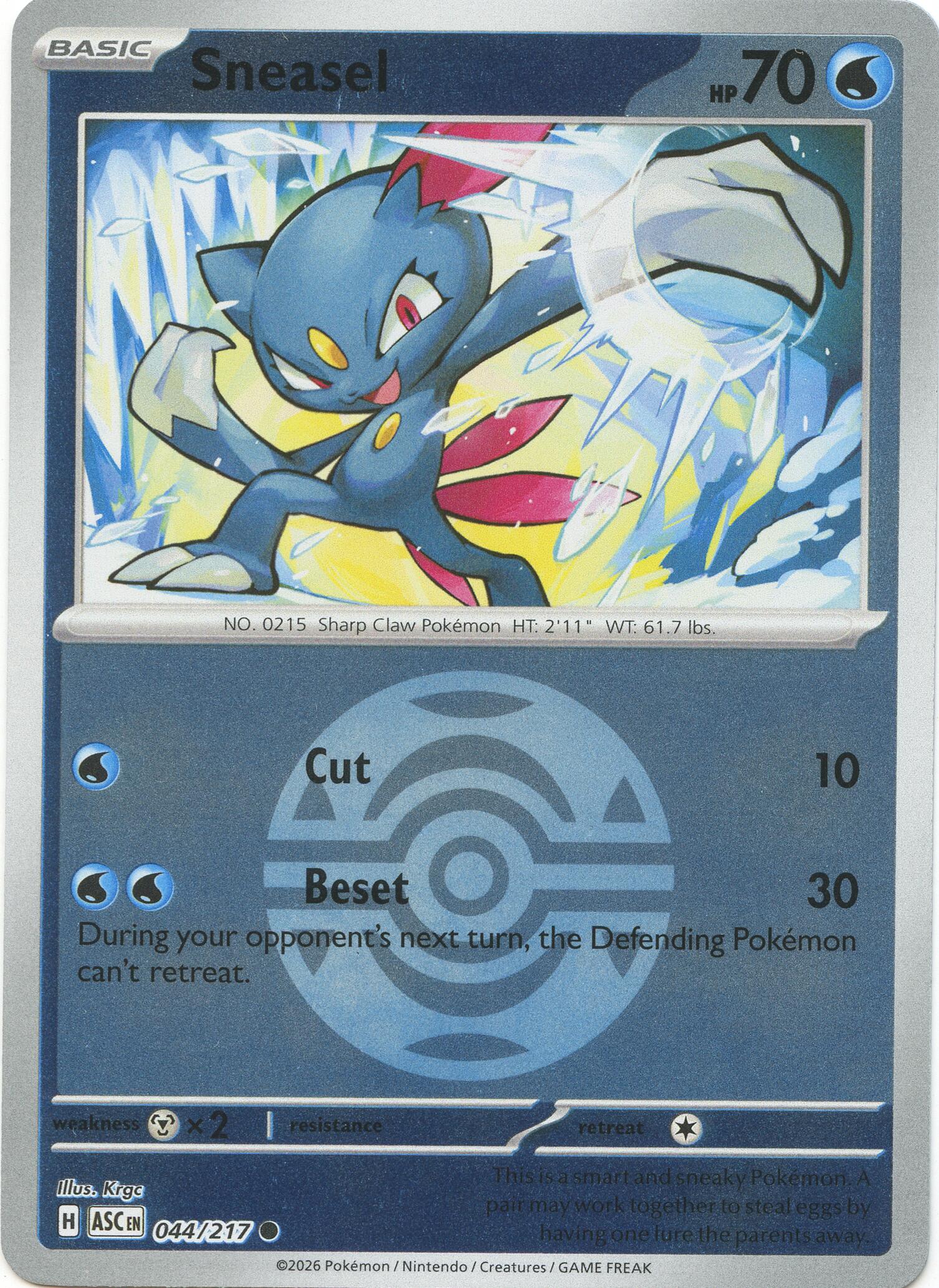 Sneasel (044/217) (Dusk Ball) [Mega Evolution: Ascended Heroes] | Exor Games Dartmouth