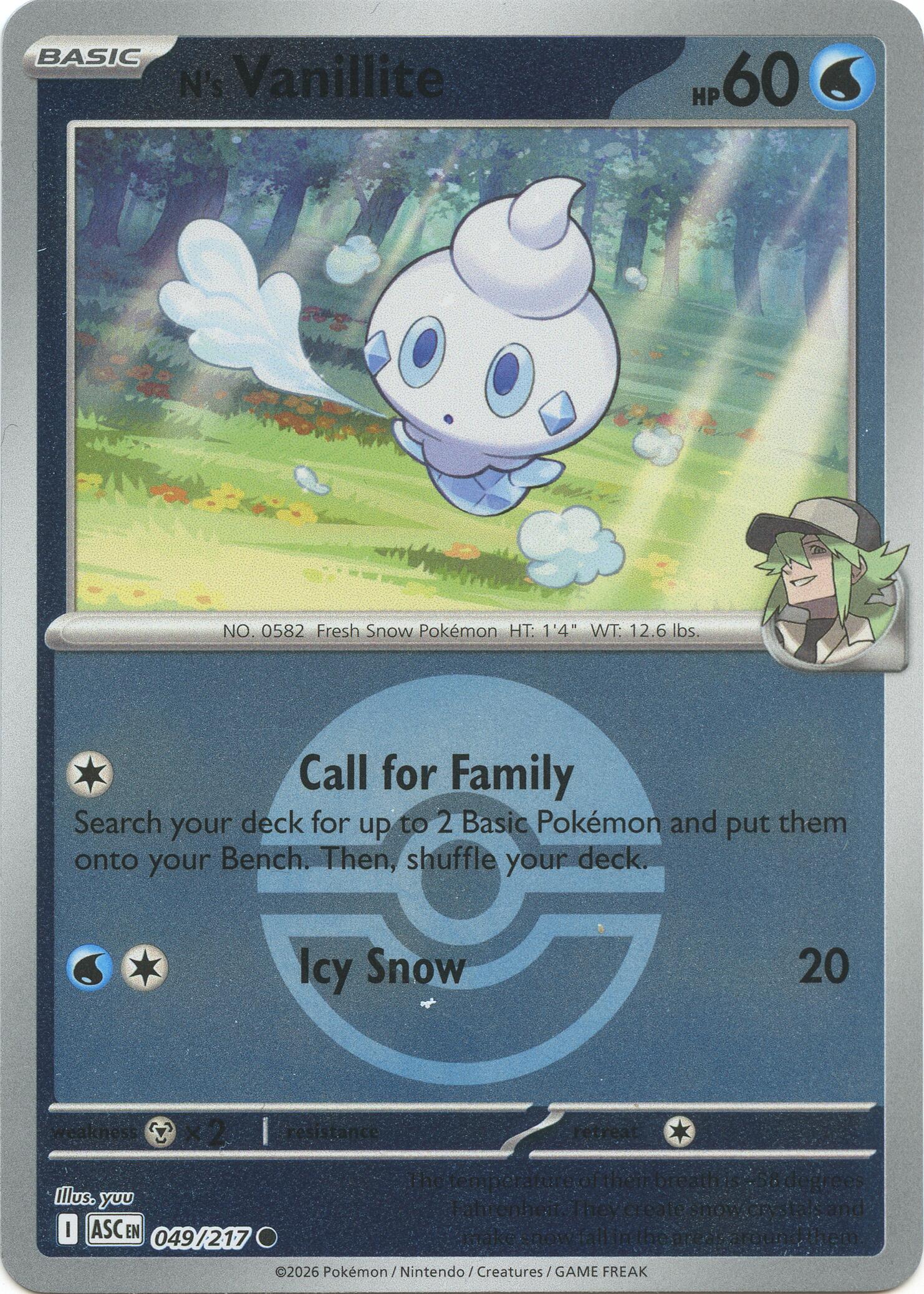 N's Vanillite (049/217) (Poke Ball) [Mega Evolution: Ascended Heroes] | Exor Games Dartmouth