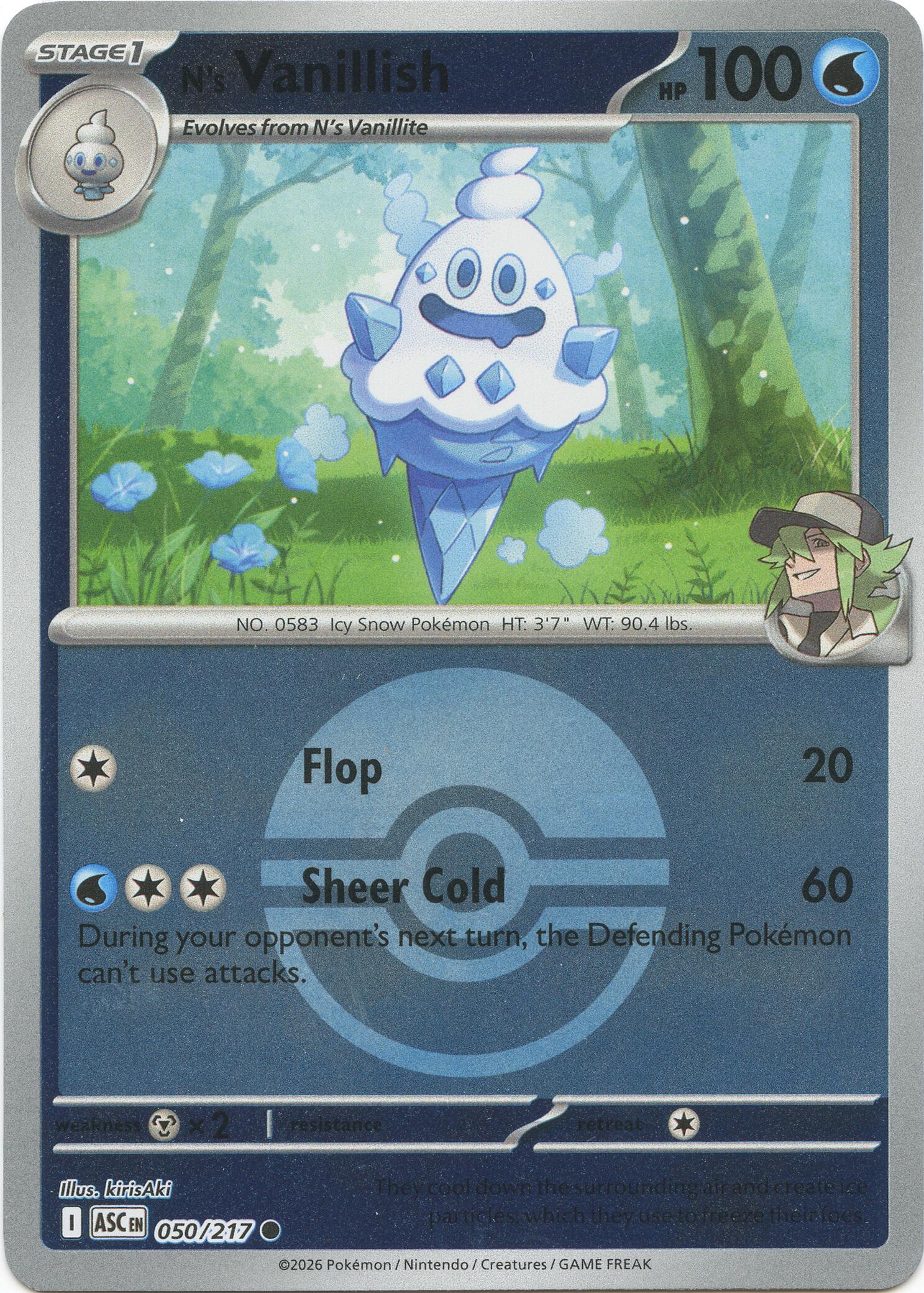 N's Vanillish (050/217) (Poke Ball) [Mega Evolution: Ascended Heroes] | Exor Games Dartmouth