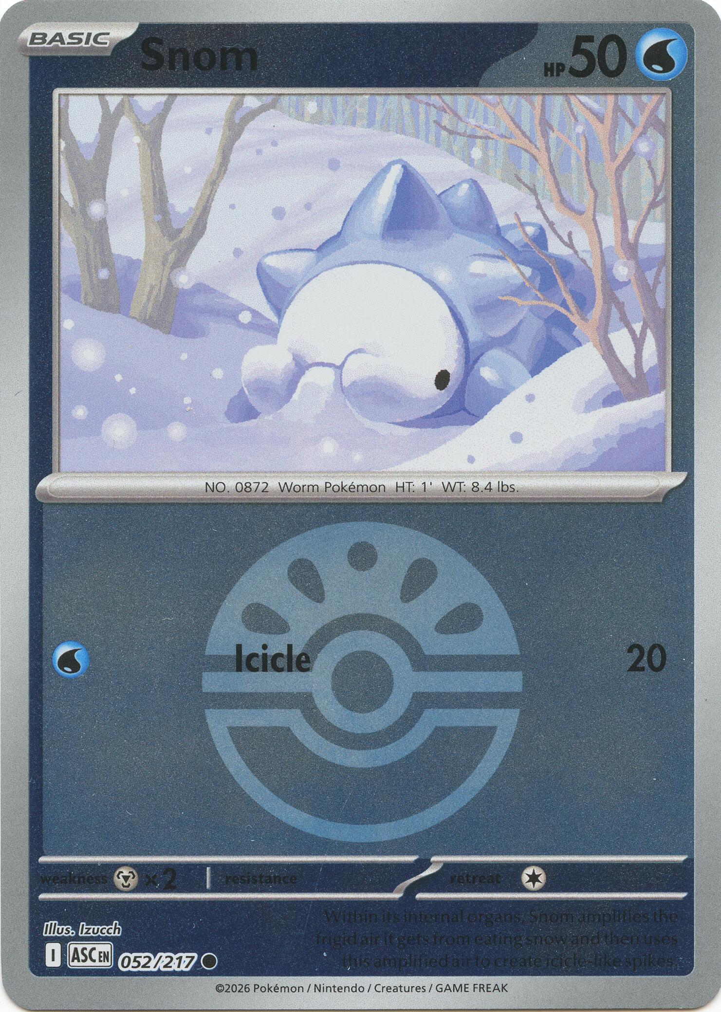 Snom (052/217) (Friend Ball) [Mega Evolution: Ascended Heroes] | Exor Games Dartmouth