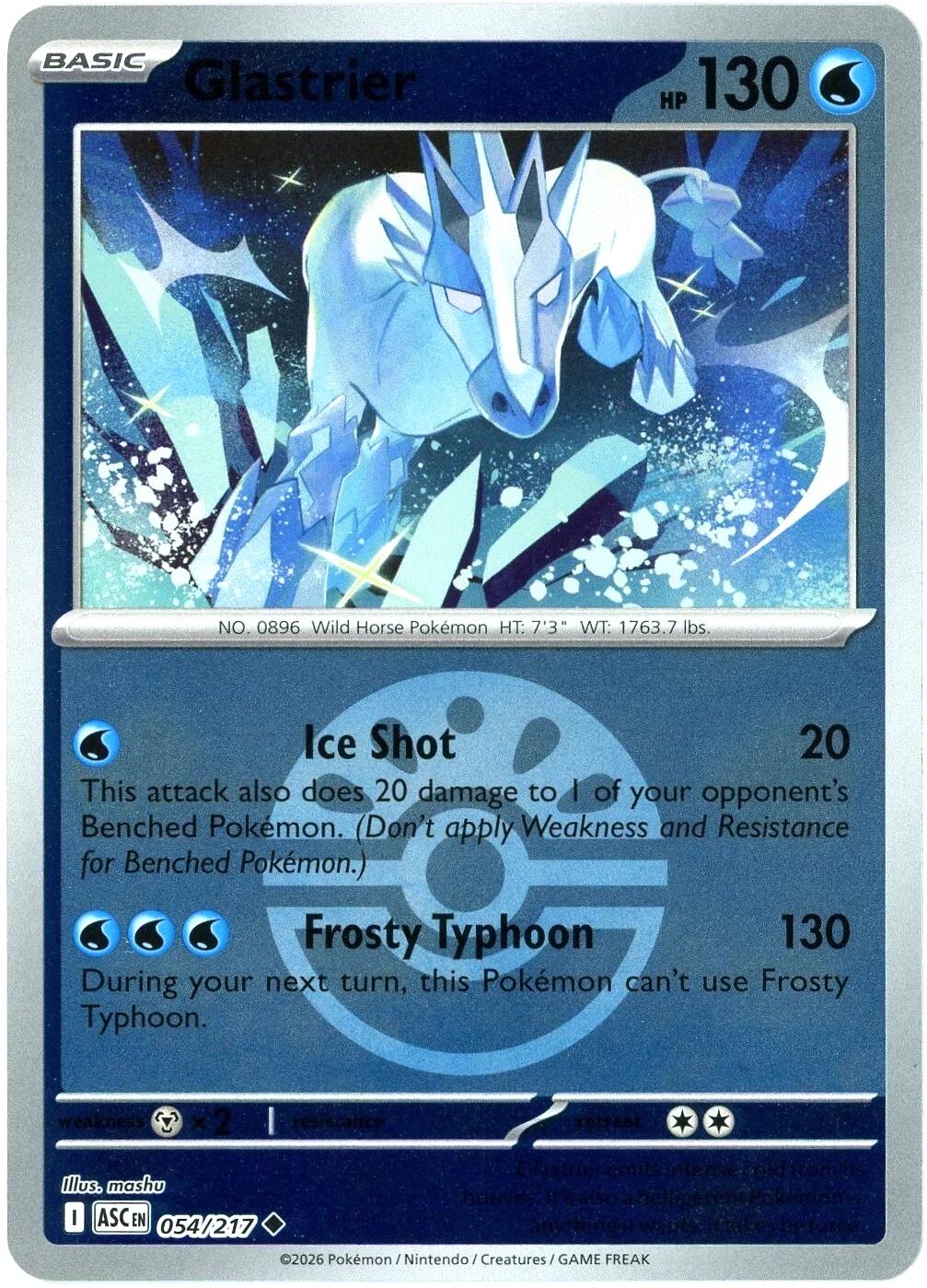 Glastrier (054/217) (Friend Ball) [Mega Evolution: Ascended Heroes] | Exor Games Dartmouth