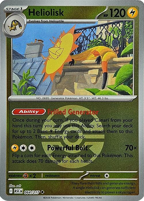 Heliolisk (064/217) (Quick Ball) [Mega Evolution: Ascended Heroes] | Exor Games Dartmouth