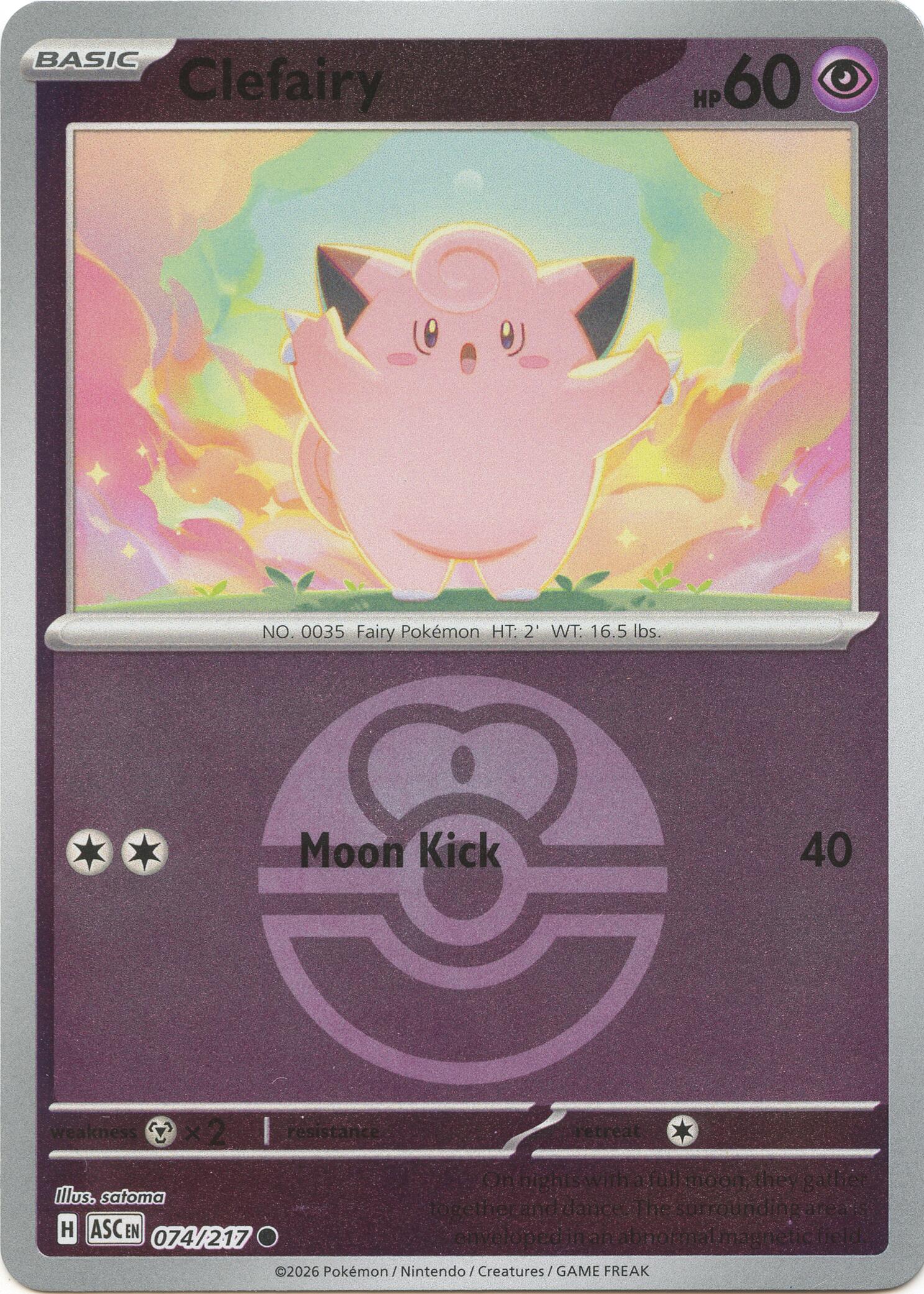 Clefairy (074/217) (Love Ball) [Mega Evolution: Ascended Heroes] | Exor Games Dartmouth