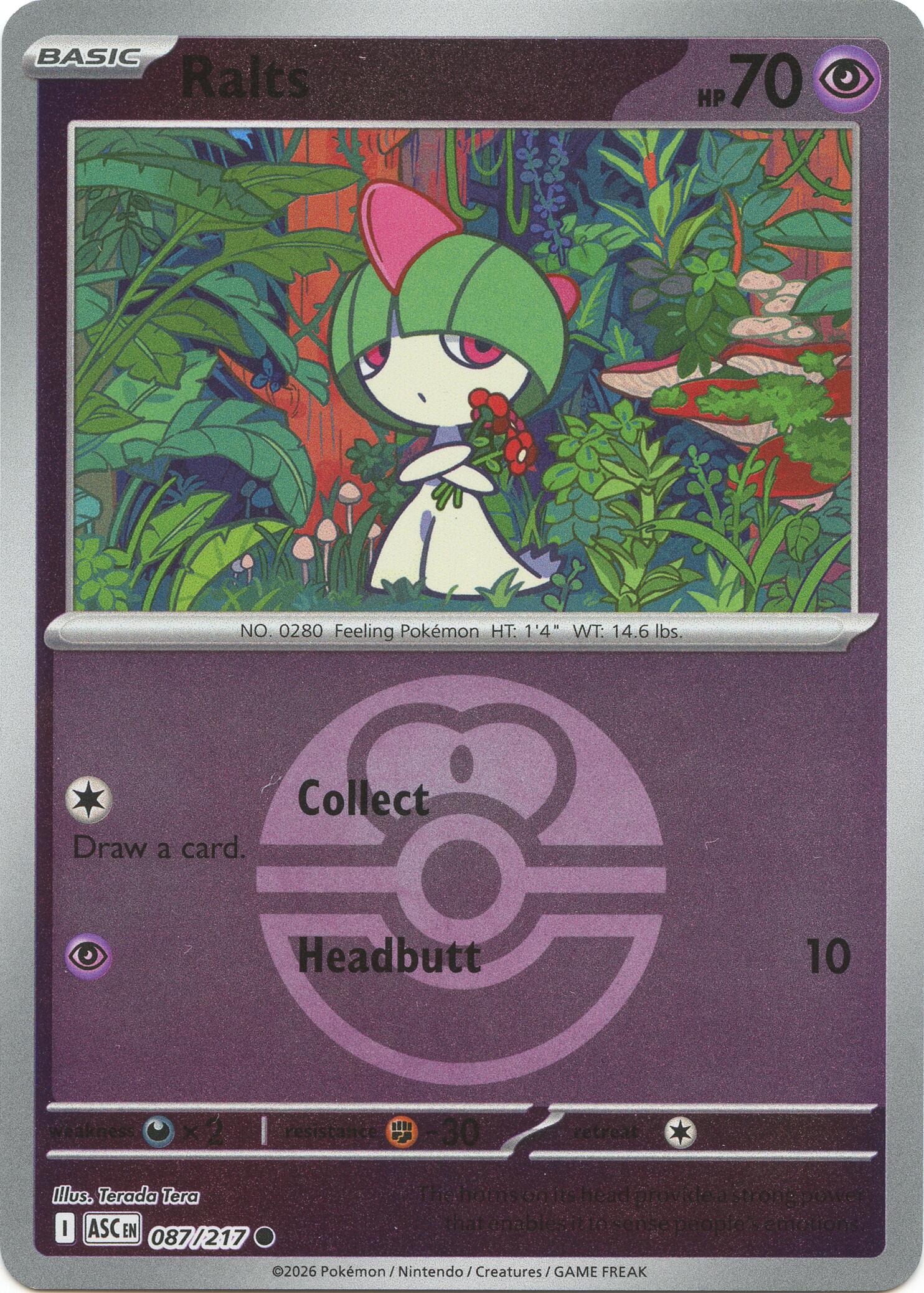 Ralts (087/217) (Love Ball) [Mega Evolution: Ascended Heroes] | Exor Games Dartmouth