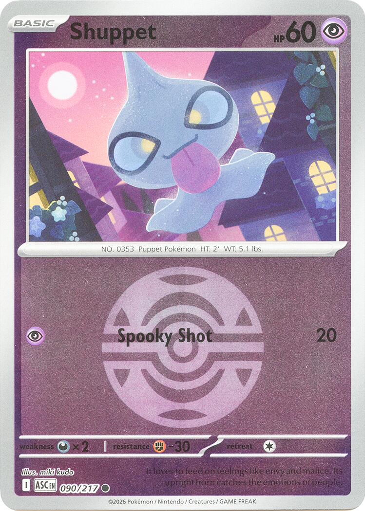 Shuppet (090/217) (Dusk Ball) [Mega Evolution: Ascended Heroes] | Exor Games Dartmouth