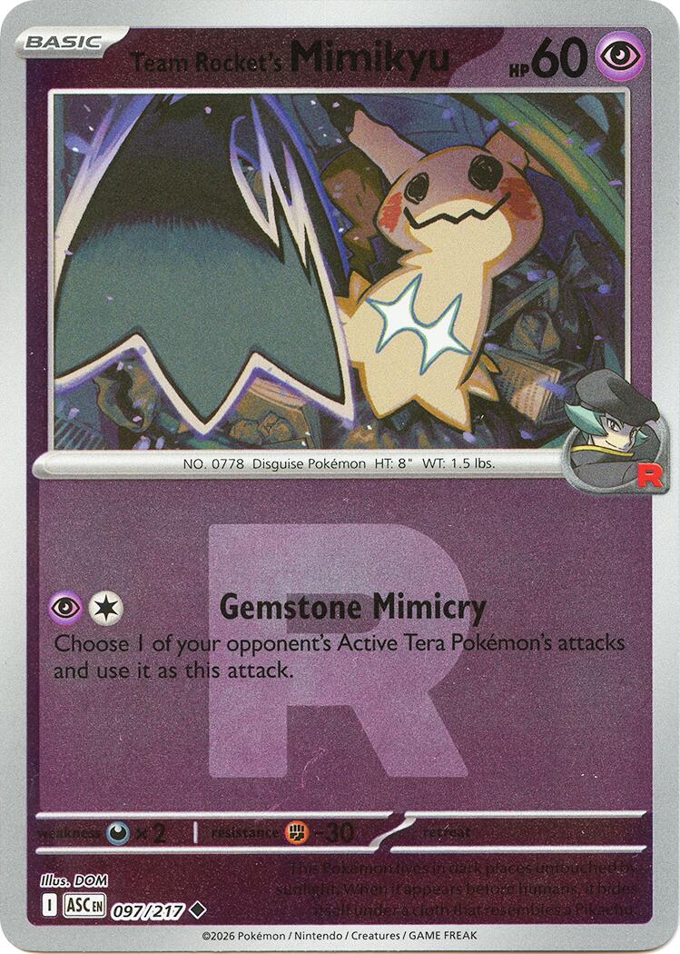 Team Rocket's Mimikyu (097/217) (Team Rocket) [Mega Evolution: Ascended Heroes] | Exor Games Dartmouth