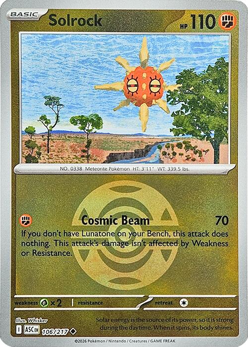 Solrock (106/217) (Dusk Ball) [Mega Evolution: Ascended Heroes] | Exor Games Dartmouth