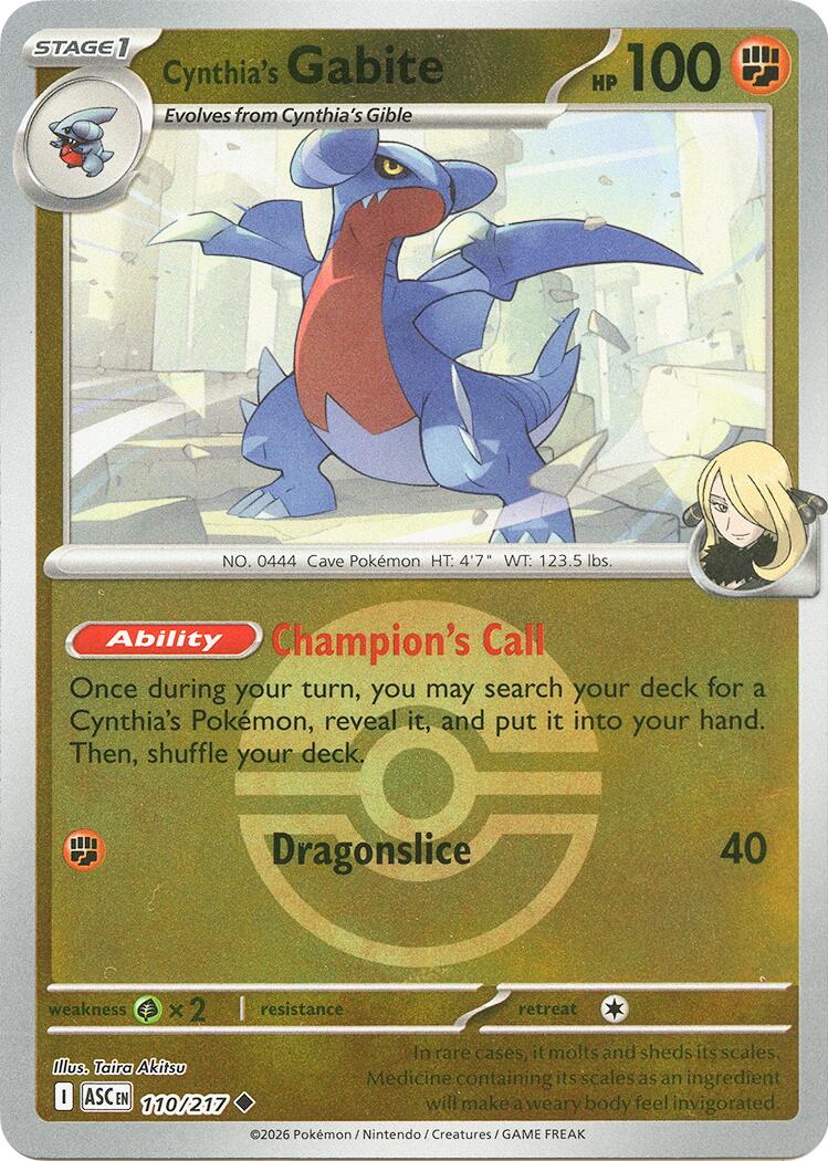 Cynthia's Gabite (110/217) (Poke Ball) [Mega Evolution: Ascended Heroes] | Exor Games Dartmouth