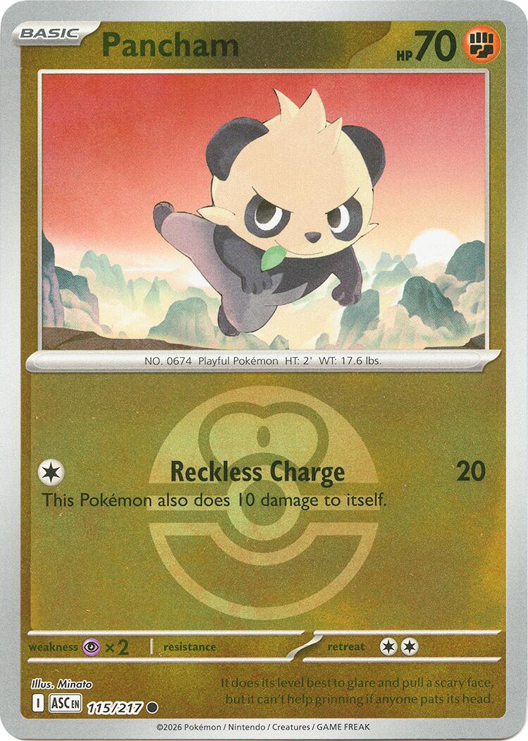 Pancham (115/217) (Love Ball) [Mega Evolution: Ascended Heroes] | Exor Games Dartmouth