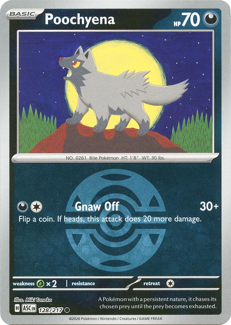 Poochyena (128/217) (Dusk Ball) [Mega Evolution: Ascended Heroes] | Exor Games Dartmouth