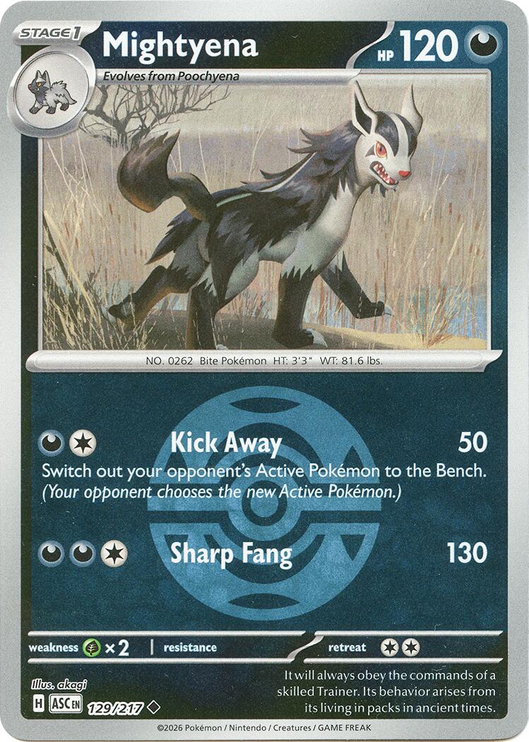 Mightyena (129/217) (Dusk Ball) [Mega Evolution: Ascended Heroes] | Exor Games Dartmouth
