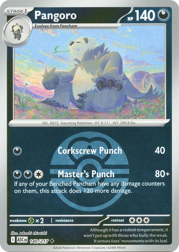 Pangoro (140/217) (Love Ball) [Mega Evolution: Ascended Heroes] | Exor Games Dartmouth