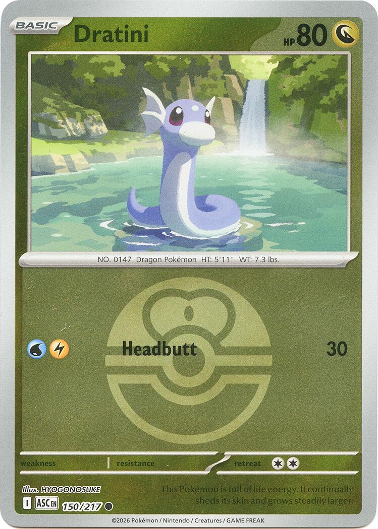 Dratini (150/217) (Love Ball) [Mega Evolution: Ascended Heroes] | Exor Games Dartmouth