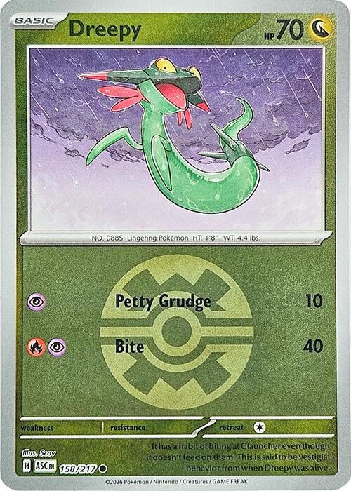 Dreepy (158/217) (Quick Ball) [Mega Evolution: Ascended Heroes] | Exor Games Dartmouth